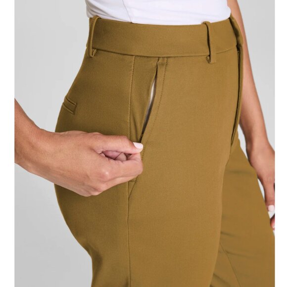 SPANX Stretch Twill Slim Straight Pant Medium Flax SPANXsupersmooth™ - Picture 3 of 7